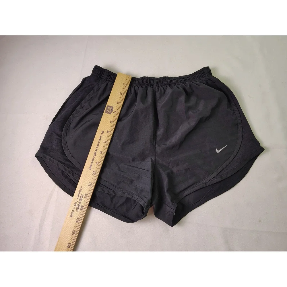 Nike Dri Fit Tempo Womens Running Shorts S Black Brief Lined Mesh Trim‎ Athletic